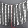 Beautiful Long Tassels Crystal Silver Diamond Chain Wedding Dress Necklace Garment Diy Decoration Sewing Costume Applique Trims