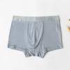 Men's Plain Silk Seamless Sport Boxer Briefs - Breathable Mulberry Silk, Elastic Fit, Thin Summer Style