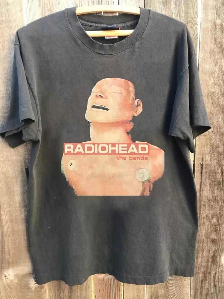 Radiohead The Bends Графическая футболка Базовая футболка для концертного тура AN38260 Унисекс