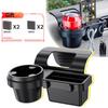 4-in-1 Car Cup Stand Phone Holder Mount Tray Side Door Window Storage Barrel Pocket Hanging Storage Rack with Auto Interior Accessories