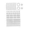 42pcs Reflective Stickers Safety Warning Strips Waterproof Night Visibility Stickers for MTB Scooter Helmet Car