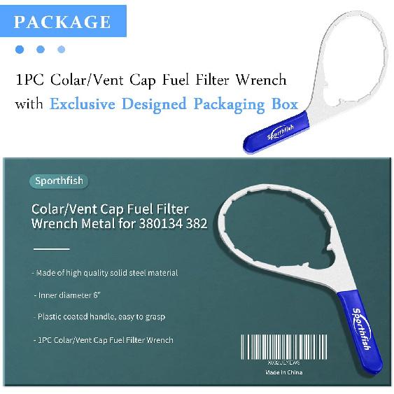 Colar/Vent Cap Fuel Filter Wrench Metal For 380134 382 Compatible With Detroit Diesel Truck Cumm Engines With 6 Inch Inner Diameter