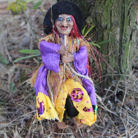 Halloween Ornament Realistic Looking Enhance Atmosphere Lightweight Excellent DIY Hanging Witch Decoration Toys for Home