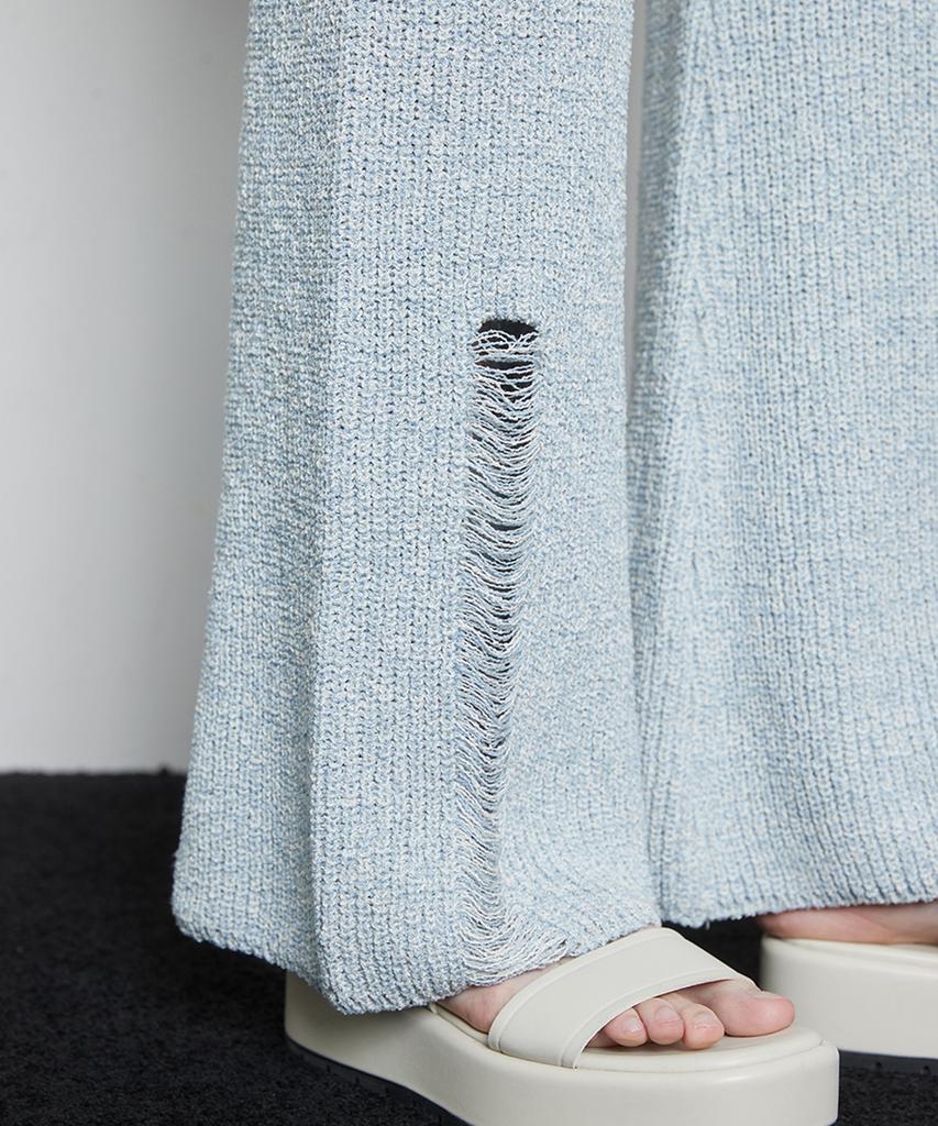 LARTIGENT L3 Demage Knit Pants(Sky Blue)