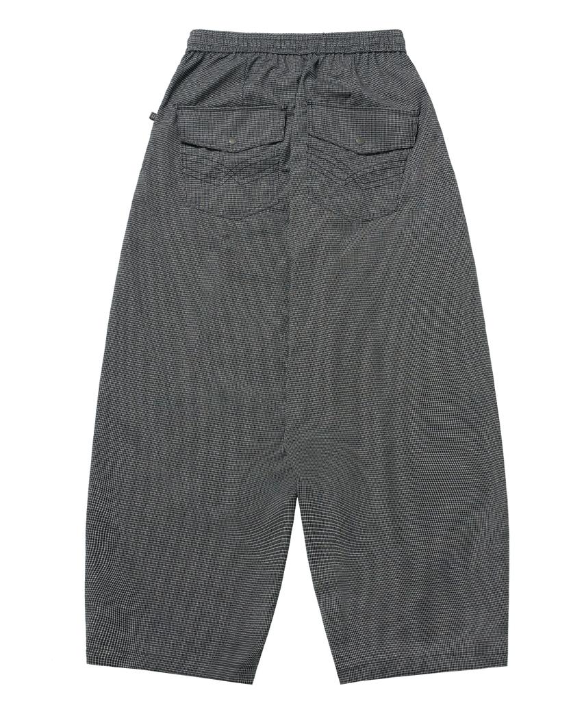IDWS Fine Check Balloon Trouser Black