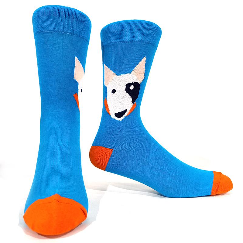 Новинка, веселые мужские носки с рисунком из хлопка, покер, корги, лягушка, сумасшедший бургер, пиранья, волк, авокадо, орел