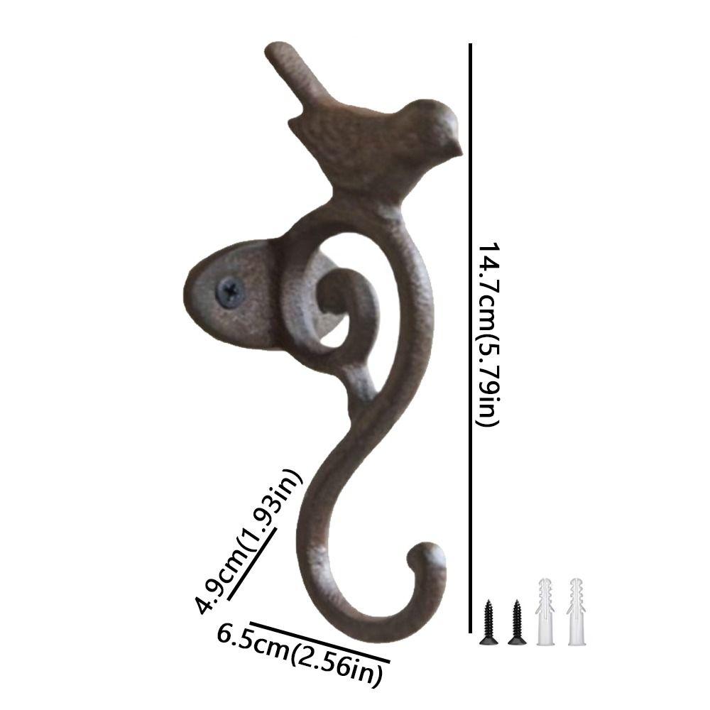 Rustic Cast Iron Wall Hook Decorative Wall Mounted Rack Creative Vintage Bird Coat Hanger Glove