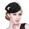Hats Retro Hairclip Bowknot Veil Bridal Headdress Womens Vintage Hat Fascinator Hair Pillbox Hat