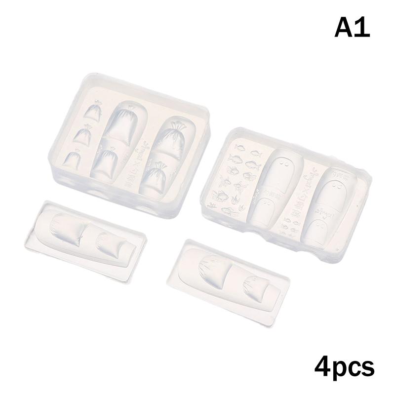 3D Relief Goldfish Water Bag Silicone Nail Art Mold DIY Nail Decoration Transparent Manicure Template