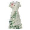 Women's Summer Casual Floral Print Short Sleeve Swing Dress
