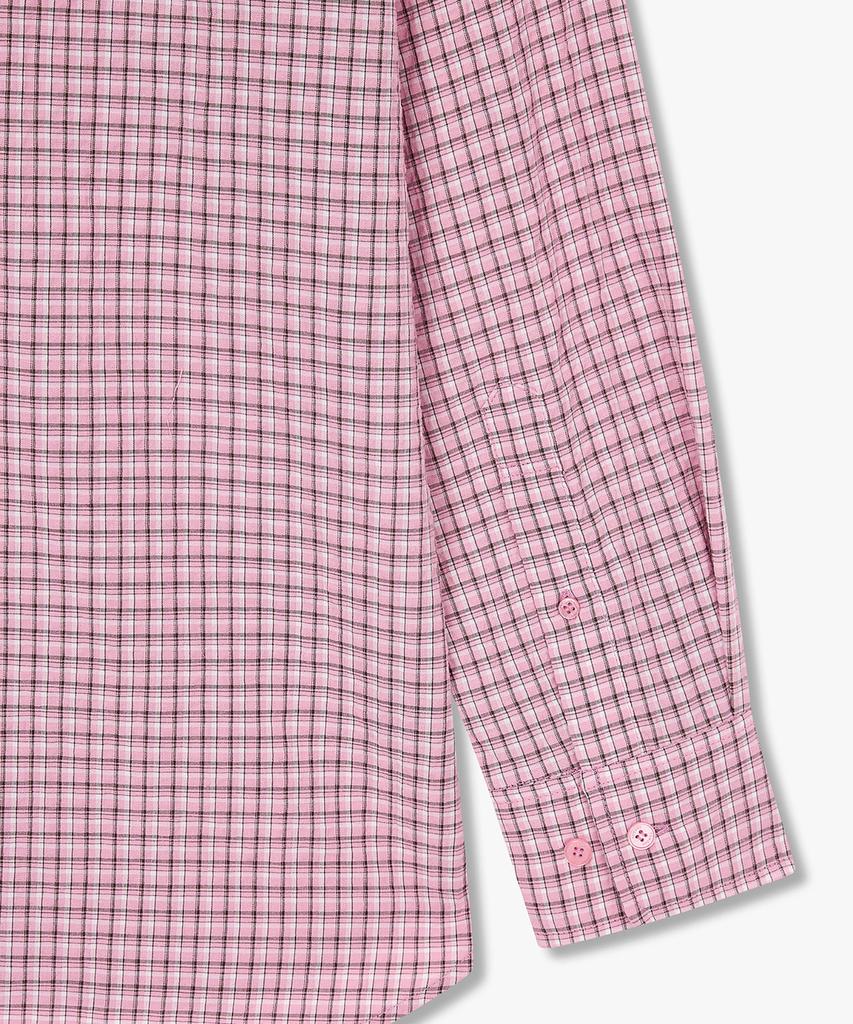 STUDIO TOMBOY [Men] Gingham Check Long Sleeve Shirt_Pink 91M6221228