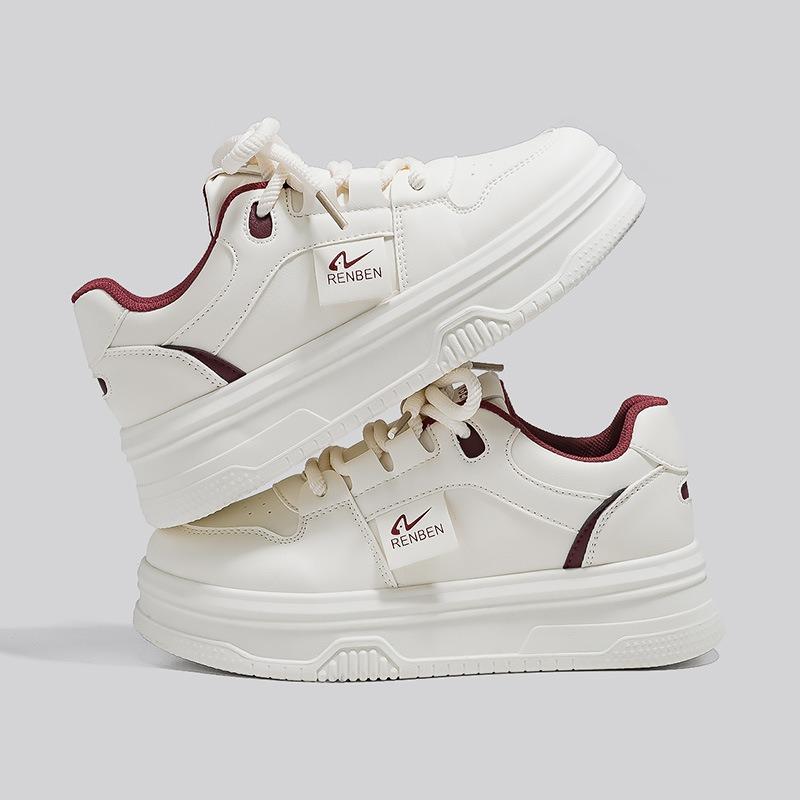 Женская обувь маленькие белые туфли женские новые осенние дышащие туфли повседневные универсальные кеды кожаная поверхность толстая подошва увеличивающие рост туфли женские