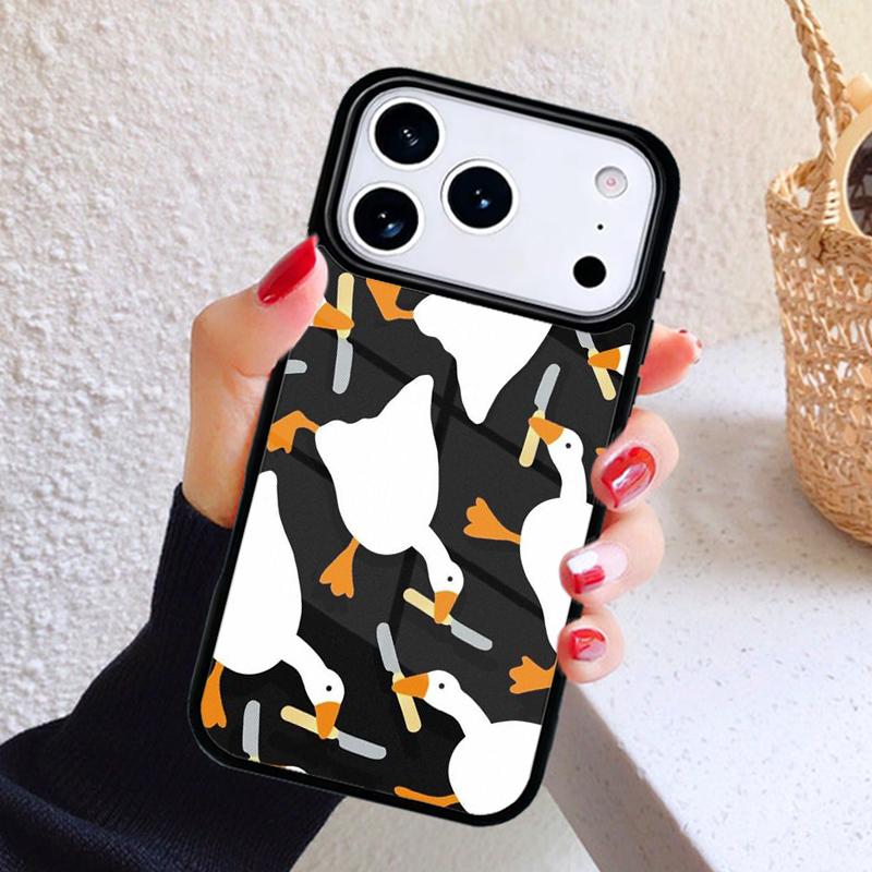 Мультяшный Милый Гусь Чехол для Телефона Для iPhone 17 Air 16 15 14 13 12 11 Pro Max Plus