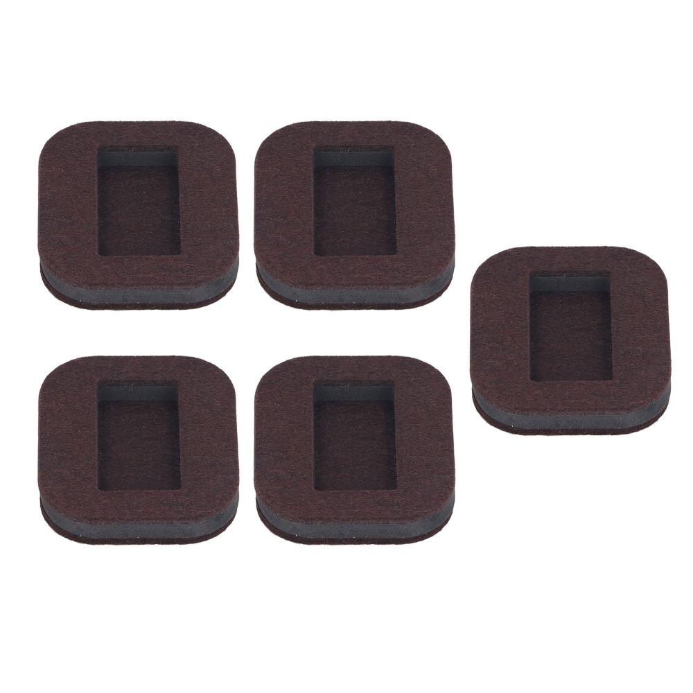 12PCS Felt Felt Caster Cups Non-Slip Mat Beige/Brown Furniture Floor Protectors 3.15" x 2.76" Hardwood Floor Protectors