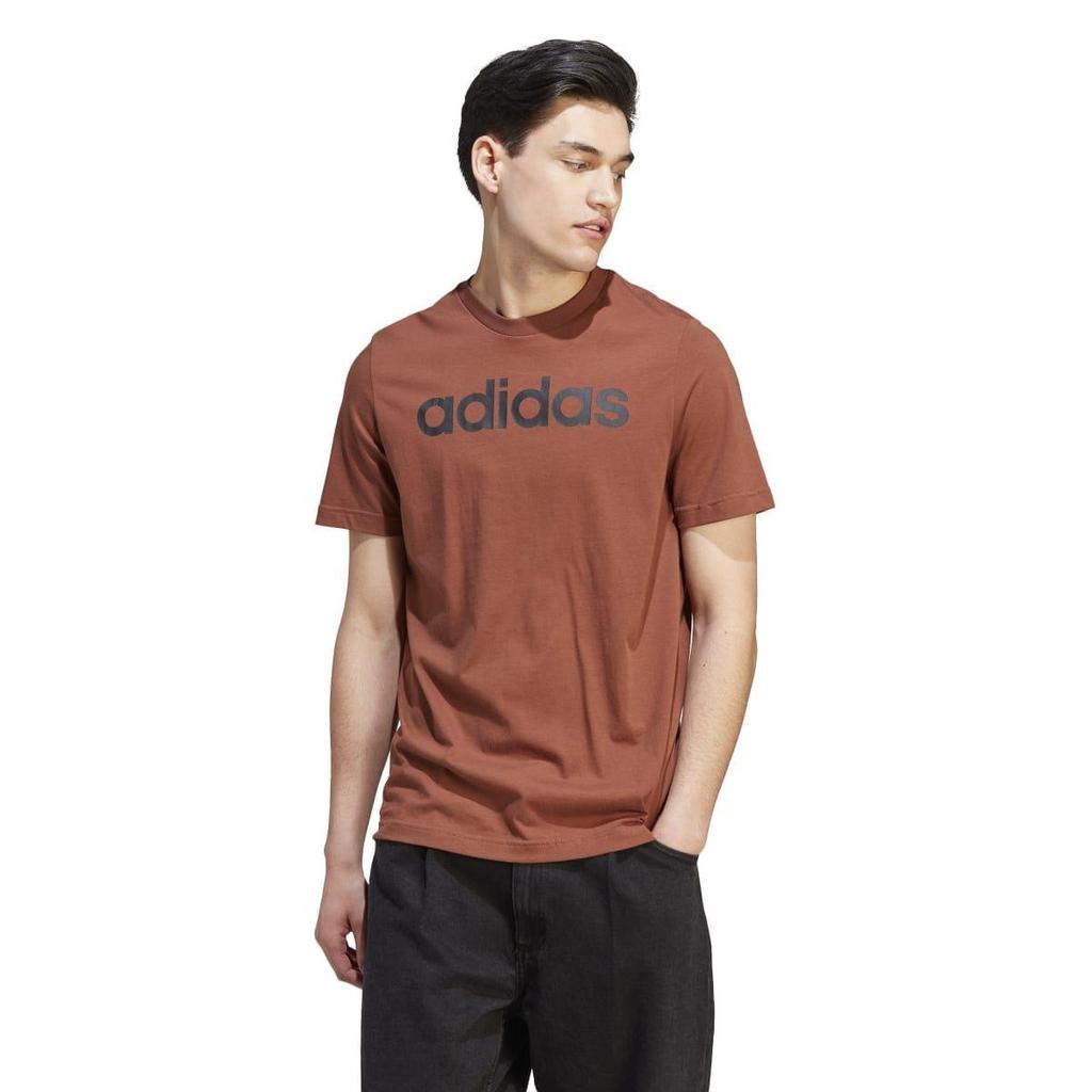 Adidas Mens Essentials Linear Embroidered Logo T-Shirt