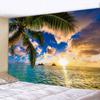 Home Decor Tapestry Landscape Wave Tapestry Ceiling Home Decor Tropical Tree Beach Wall Hanging Sunset Sea Tapestry 230x150cm
