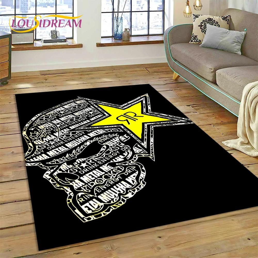 3D Коврик-Ковер Спортивный с Логотипом Rockstar Energy для Спальни Гостиной Дома Украшение Дивана, Большой Декоративный Коврик для Пола Детская Игровая, Подарок