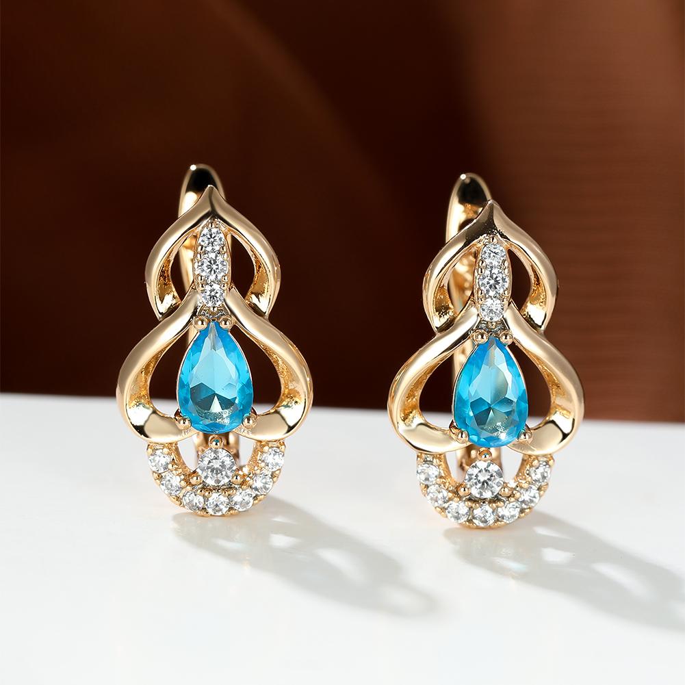 Изысканные женские серьги-гвоздики белого цвета, цвета морской волны, фиолетовый камень, серьги-крючки в форме сердца, полые серьги, подарок на годовщину свадьбы, День святого Валентина