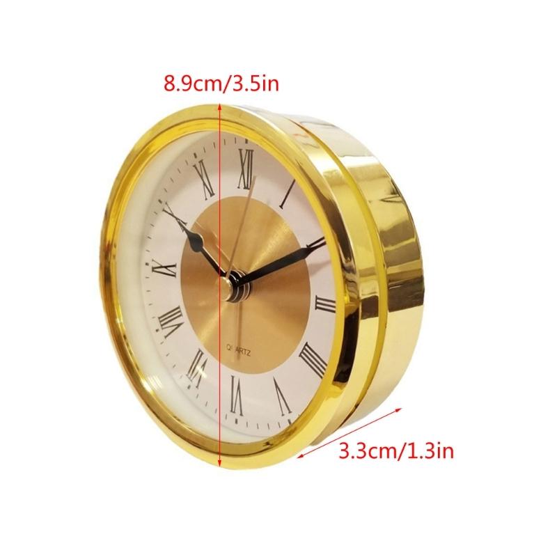 Stylish 89mm / 3.5in Round Clock Insert with Roman Numeral Clear Sleeves Clock for Office Display and Gift