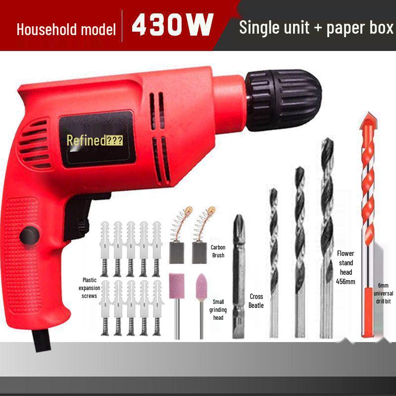 220V Multi-Function Electric Drill Set with Forward/Reverse Speed Control