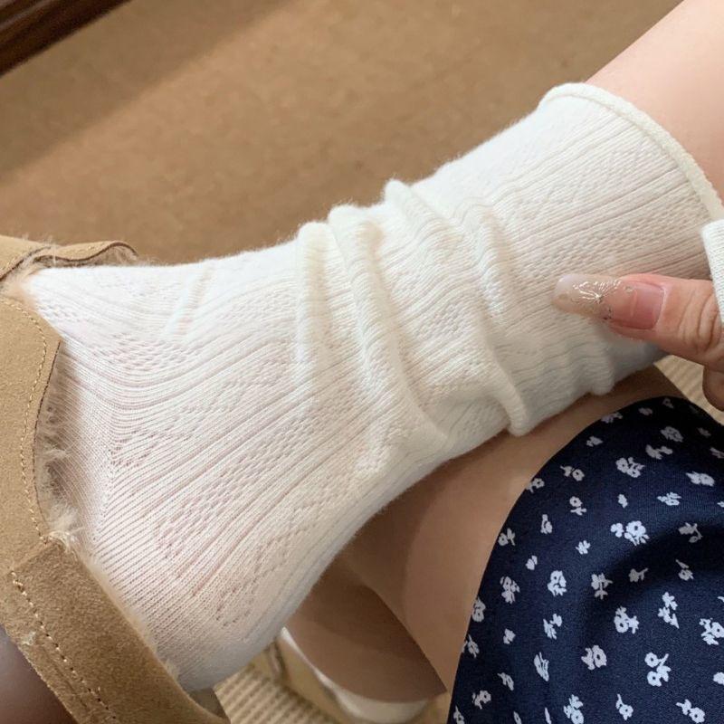 Женские весенне-летние ретро носки-гольфы с роликовым краем, быстросохнущие, дышащие, до середины голени
