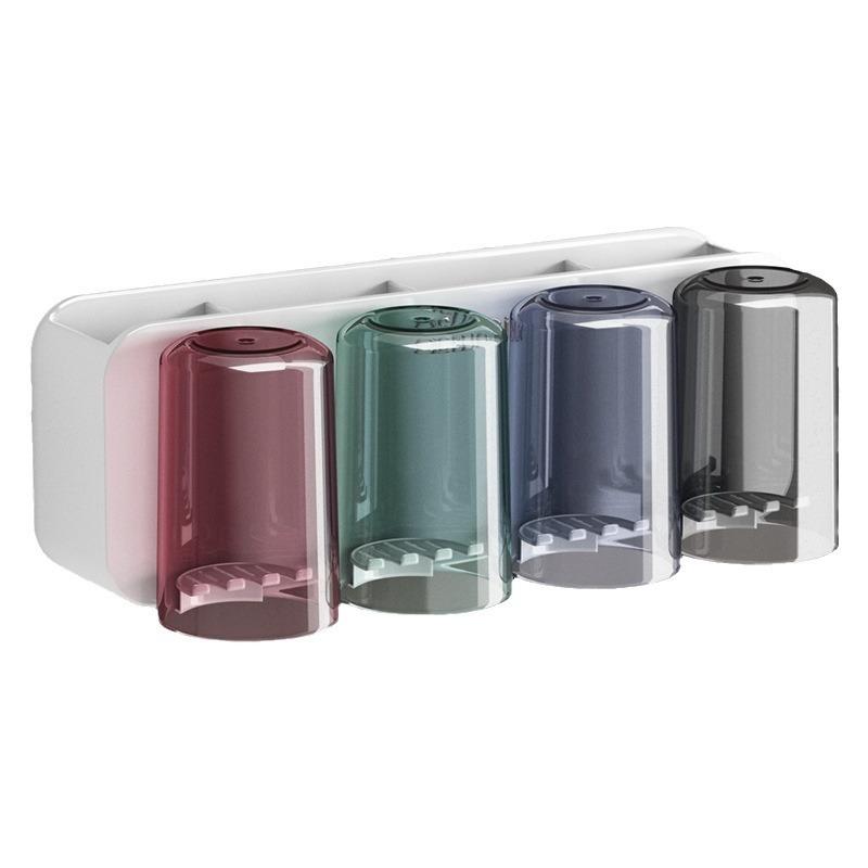 No Punching, Brushing Cup, Mouthwash Cup, Wall-Mounted Shelf, Wall-Mounted Bathroom, Electric Family Set, Toothbrush Rack.