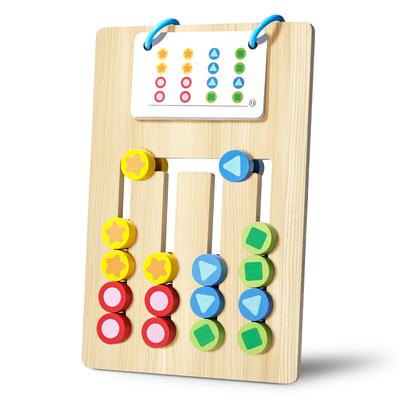 Bacolos Игрушка Монтессори Развивающая игрушка для 3 4 5 6 7 лет Девочка Мальчик Подарок на день рождения Соответствие формы и цвета Игрушка для малышей Деревянная игрушка