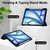 Для iPad Эйр 13 (2025)/(2024) Чехол из ПУ кожи Прозрачная акриловая накладка для планшета Поддержка авто сна/пробуждения