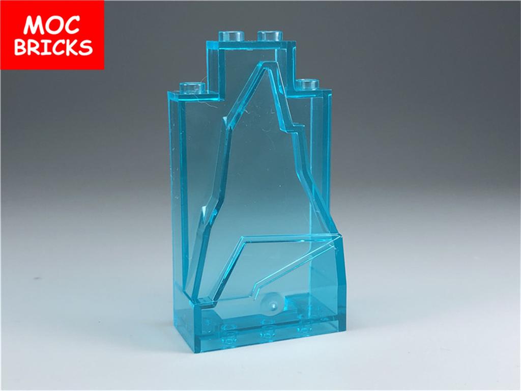 50pcs/lot MOC Bricks Iceberg water Light Blue with Glitter 2X4X6 fit with 47847 City Model Building Block Kids Toys Gifts