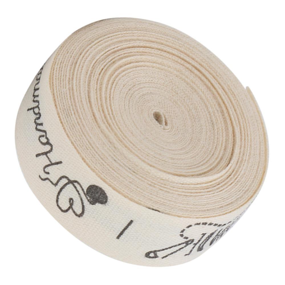 1pcs 1.5cm Width DIY Sewing Ribbon Fonts Printed Fabric Craft Ribbon Cotton Ribbon Tape Packaging
