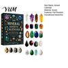 Christmas Tree Hanging Ornament Gemstone Advent Calendar, 24-Day Mineral Countdown Set with 2D Rock Collection for Adults Acrylic Ornaments,