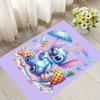 1pc Cute Stitch Pattern Area Rug Soft Flannel Floor Mat for Living Room,Office,Bedroom and Carpet,Sofa Coffee Table Floor Mat