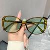 Модные винтажные роскошные брендовые дизайнерские солнцезащитные очки-бабочки для женщин и мужчин, солнцезащитные очки в стиле панк, популярные большие оправы, оливково-зеленые оттенки