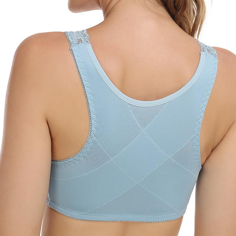 Женский кружевной бюстгальтер без подкладок, жилет с пряжкой спереди, нижнее белье больших размеров, беспроводное ультратонкое сексуальное женское белье