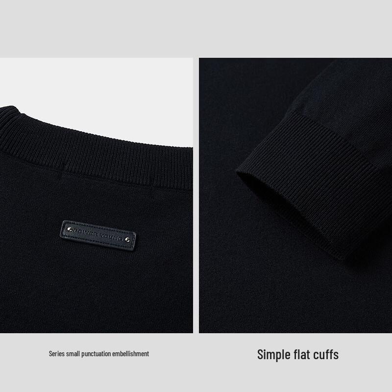 Мужской повседневный вязаный свитер HLA с круглым вырезом и длинным рукавом