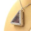 Stones and Minerals. Raw Multicolor Tourmaline Necklace. Triangle Model.
