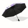 1pc One Eyed Kuromi Cartoon Umbrella, Portable 3-Fold Compact Umbrella, Suitable for Camping, Hiking and Travel, Ideal Easter Birthday Gift for Family