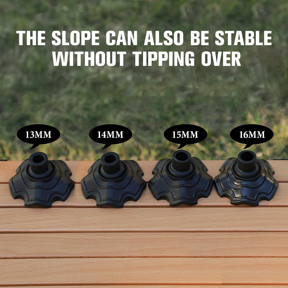 4PCS Outdoor Camping Moon Chair Foot Covers Anti-Slip and Anti-Sink Rotatable Foot Pads Camping Accessories