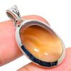 Натуральный агат Монтана, драгоценный камень, стерлинговое серебро 925 пробы, подарочная подвеска 1,30 дюйма o4t57
