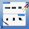 Плетеный кабель USB C на 2x 1/4 дюйма (6,35 мм) Male, 24AWG, с позолоченными контактами 24K, шумоподавление