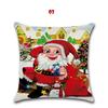 Happyspree Happy Christmas Pillow Cases Stylish Flax Sofa Cushion Covers For Festive Decor