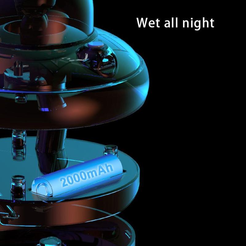 Беспроводной увлажнитель воздуха UFO с двумя насадками, настольный увлажнитель воздуха, милый планетарный медведь, светодиодный светильник, ультразвуковой ароматизатор, диффузор эфирного масла