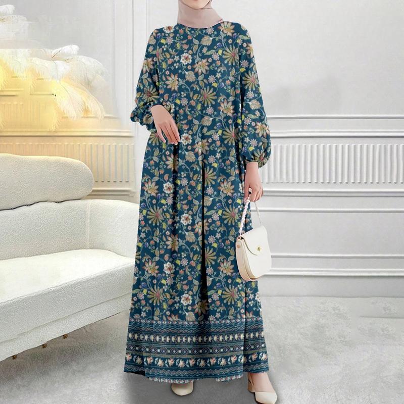 Women's Clothing, Classic Styles, Floral Prints, Plus Sizes for Muslim Clothing, Street and Outdoor Fashion, 2025