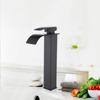 Waterfall Faucet Bathroom Sink Faucet Brass Basin Water Tap High Single Lever Mixer Tap Hot & Cold