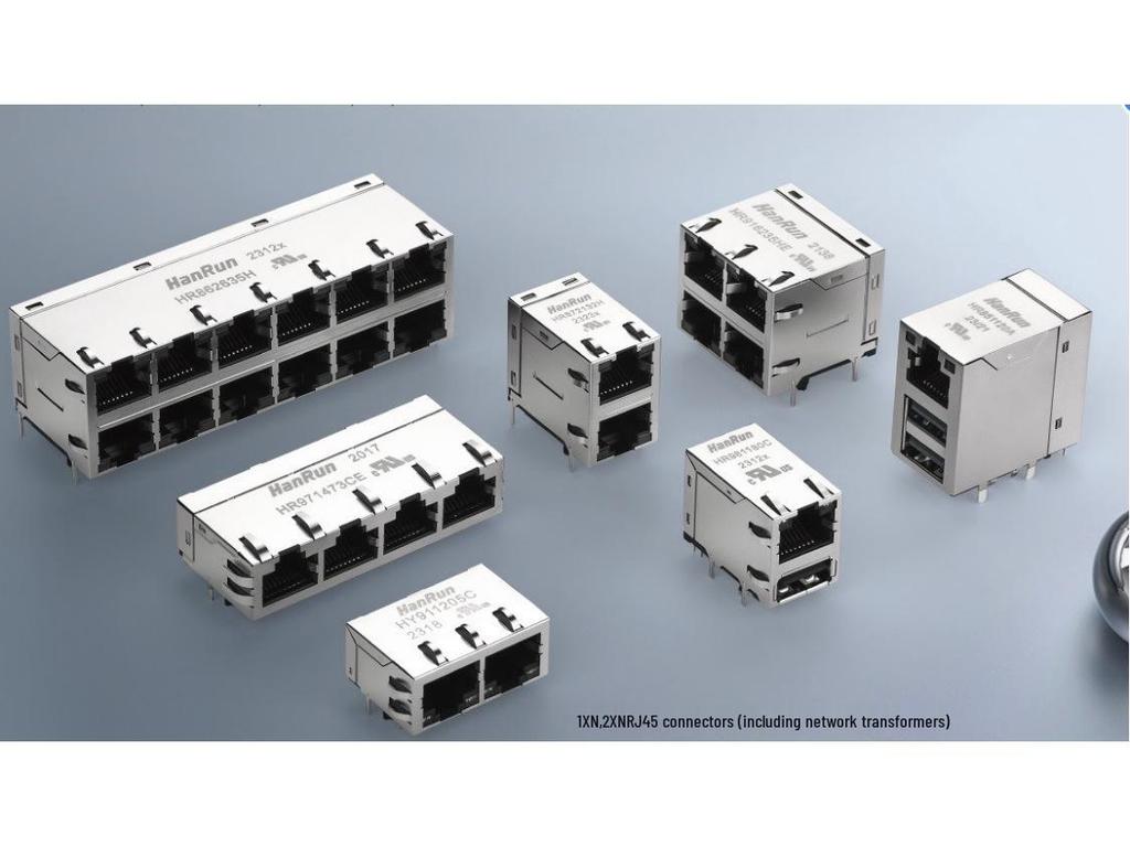 HANRUN HR915310A Shielded Through-Hole Ethernet Connector
