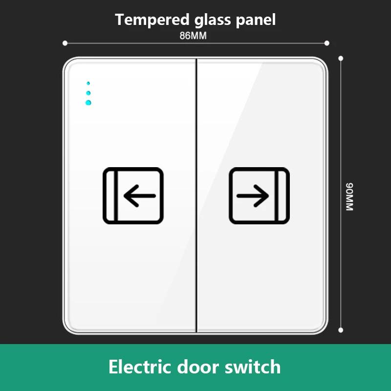 UN UK RU Standard Wall Light Switch Power Socket,18W Plug Type-C USB Quick Charging Universal 5-pin Tempered Glass Socket Outlet