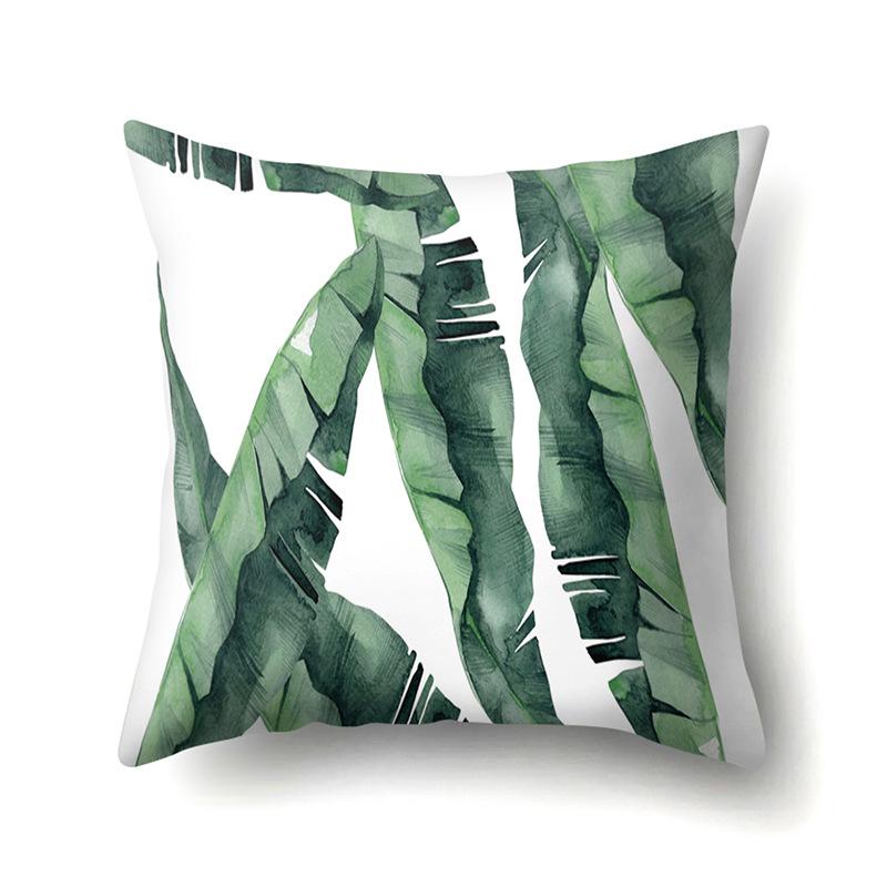 Полиэстеровая наволочка Скандинавский растительный стиль Принт с цветами Бархатная наволочка из персиковой кожи