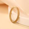 Matte Stainless Steel Gold Color Ring Women Men Minimalist Trendy Rings Couple Zircon Wedding Gift Wholesale