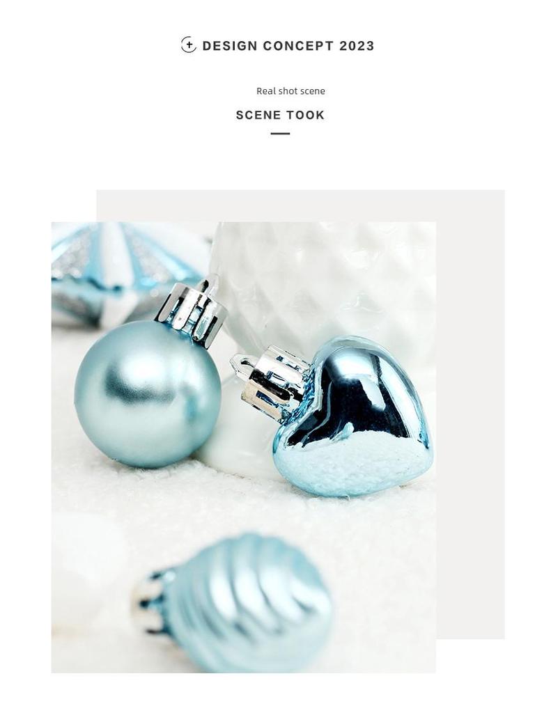 Набор украшений для рождественской елки: Подарочный набор с расписанным вручную орнаментом в виде шара