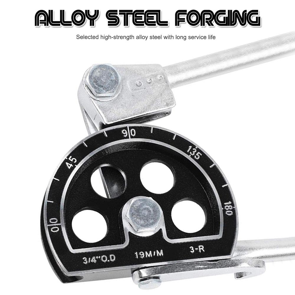 3/4''19мм Дюймовый/Метрический Универсальный Ручной Трубогиб для Труб Внешнего Диаметра для Медных Труб/Алюминиевых Труб/Тонкостенных Железных Труб/Тонкостенных Труб из Нержавеющей Стали